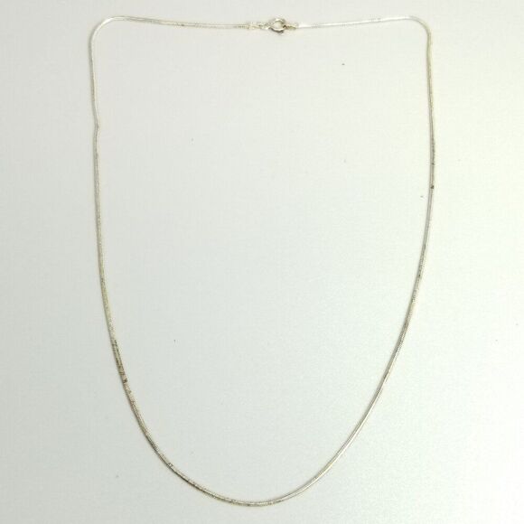 Vintage Sterling Silver Snake Chain Necklace, 18 Inches Long, 925 Milor - Picture 4 of 7
